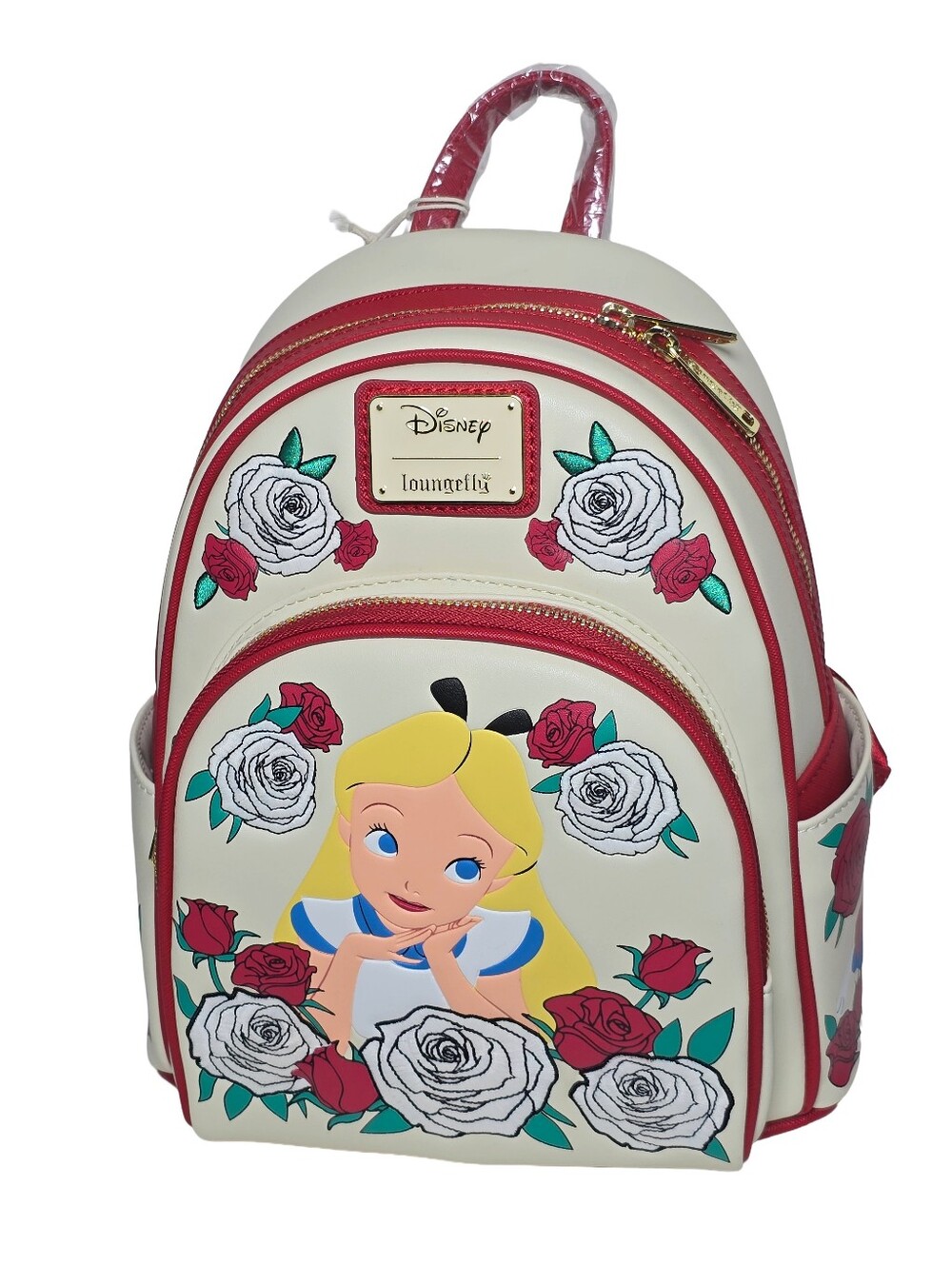 Loungefly Alice in Wonderland UV Color Changing Roses Mini Backpack Nwt - Picture 1 of 7